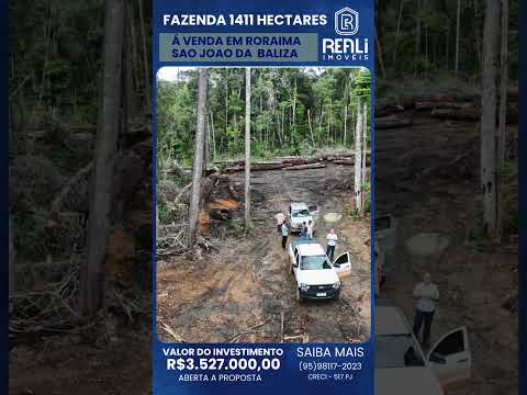 Fazenda em Roraima de 1411 hectares