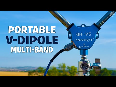 GUOHETEC GH-V5 multi-band V-Dipole antenna 7Mhz - 430MHz