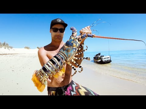 GIANT CRAYFISH SURF & TURF Catch And Cook (R U OK?) - Ep 122