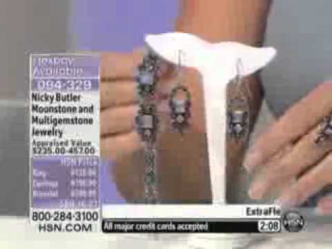 Nicky Butler 2.69ct Moonstone and Multigemstone Sterling Silver Ring  Nicky Butler Sterling Silver