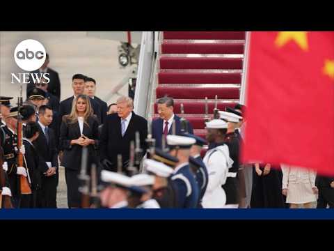 Trump greets China's President Xi Jinping for high-stakes summit