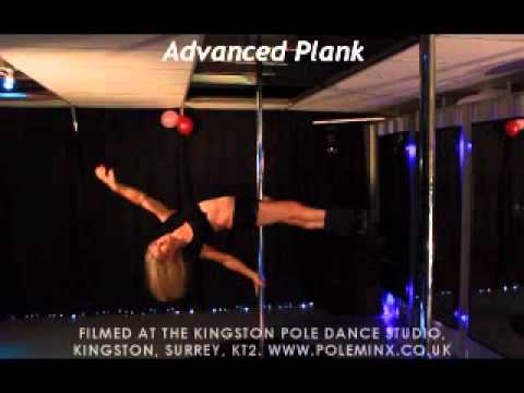 Advanced Plank. Pole Dancing Moves Demo Intermediate Level