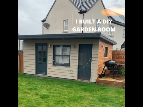 Building a Garden room, workshop, home office with side shed. DIY Build UK