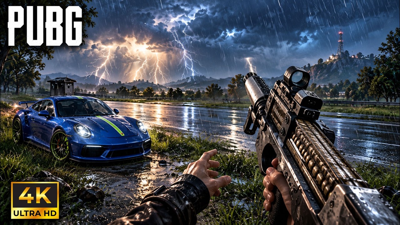PUBG PC: LLuvias INTENSAS con la P90 y 200% TENSION 😎 Estos GRAFICOS se ven BRUTALES con DLSS