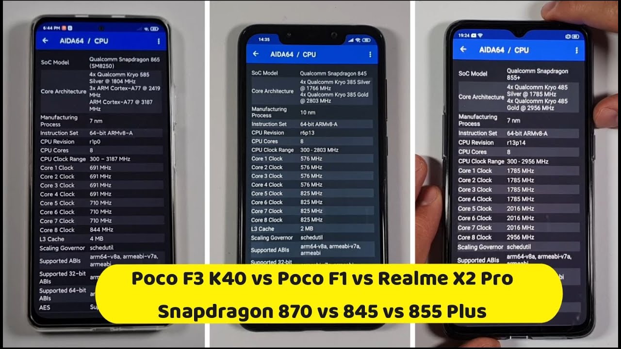 Snapdragon 870 vs 855+ vs 845 Speed test/Gaming comparison! PUBG/Antutu Poco F3/Redmi K40 vs Poco F1