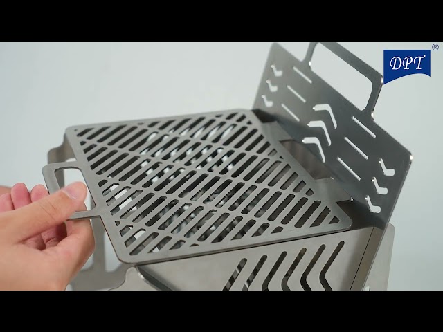 منقل وشواية رحلات 33*33*35.5 سم- متين ومقاوم للصدأ، سهل الحمل والتخزين، متعدد الاستخدامات،ضمان سنتان