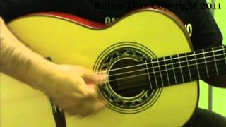 Ruben Diaz (strumming) "Convite" by Paco de Lucia  flamencoguitarlessons.eu GFCestudio Malaga