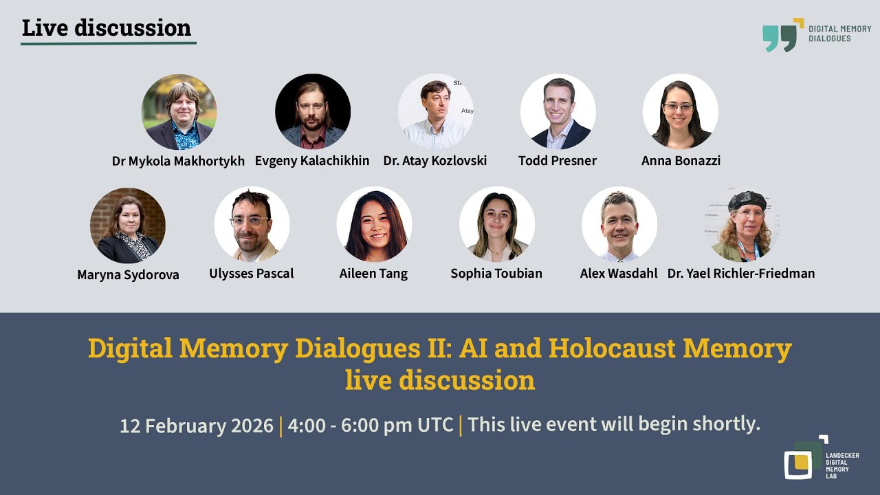 Live Discussion: AI and Holocaust Memory