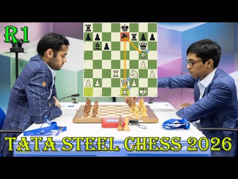 AMAZING GAMBIT!! Arjun Erigaisi (2775) vs Praggnanandhaa (2758) || Tata Steel Chess 2026 - R1