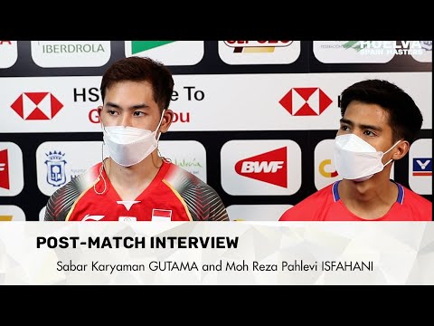 Sabar Karyaman GUTAMA and  Moh Reza Pahlevi ISFAHANI - Post-match interview after MD final