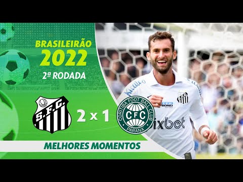SANTOS 2 X 1 CORITIBA | MELHORES MOMENTOS | 2ª RODADA BRASILEIRÃO 2022 | ge.globo