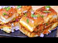 Masala Pav | Mumbai famous Street - Fast Food Recipe |Bhaji stuffed Pav Recipe