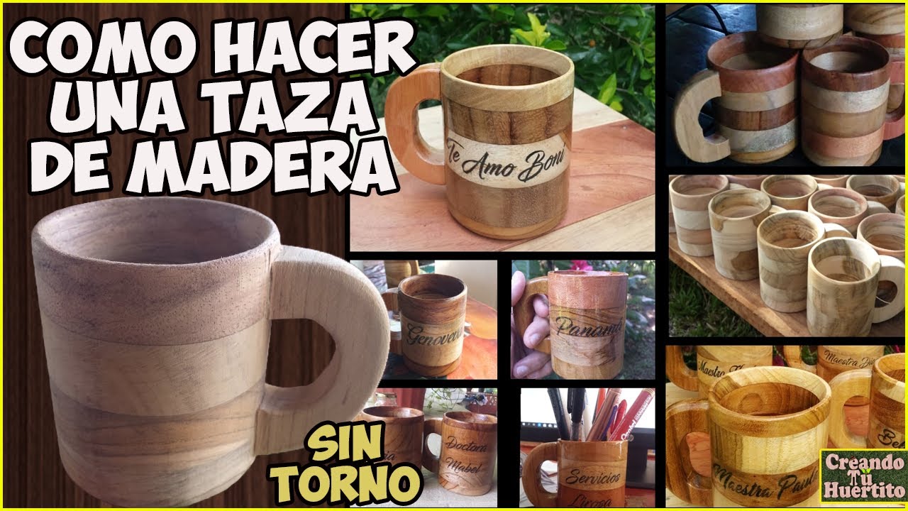 🔨COMO HACER UNA TAZA DE MADERA☕😍 - How to make wooden cups