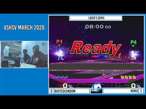 VsHSV March 2020: bustedcondom (Falco) vs Mimic (Fox) - Loser's Semis, SSBM Singles