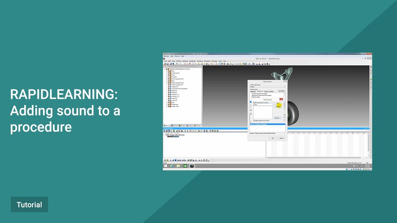 RapidLearning Tutorial. How to add sound to a procedure.