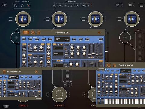 SUNRIZER - Now With FREE Update To AUv3 - Brilliant Synth - iPad Demo