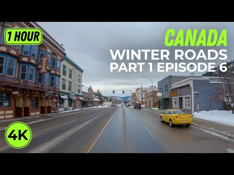 4K Winter Roads of Canada for Cycling Class- Part 1; Episode 6