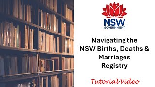Navigating the NSW Births, Deaths & Marriages Registry