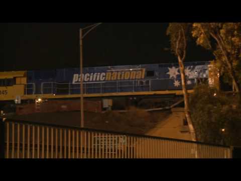 Dynon (Melbourne) trains at night - Freight and Passenger trains