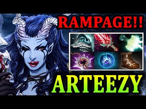 Arteezy Rampage!! - Right Click Queen Of Pain very  Ez For Arteezy Dota2