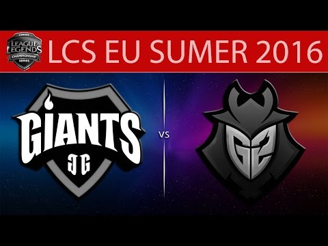 [LoL Highlights] GIA vs G2 Game 1 | LCS EU Summer 2016 (03.06.2016) - Giants Gaming vs G2 Esports