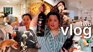 VLOG: my life is honestly a mess, tour my new office, tidying up my entire kitchen, pizza date night