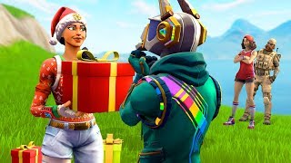 I gifted my whole Fortnite clan new skins...