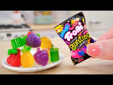 DIY Miniature Trolli Fruit Gummy Ideas | Satisfying Tiny Food & Candy Party | Miniature Cooking
