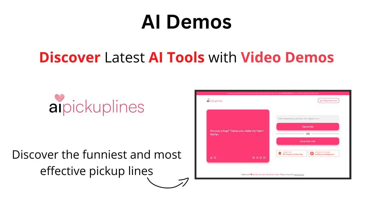 Discover the Most Clever and Funny Pickup Lines with AIpickuplines | AIpickuplines Demo