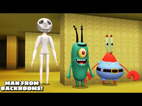 I found THE BACKROOMS AND MAN FROM WINDOW at 3 AM in Minecraft - Gameplay - Coffin Meme