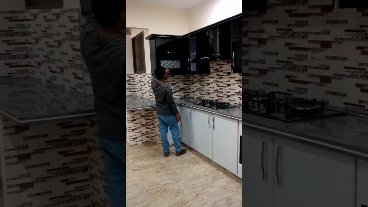 Amazing sliding door for kitchen with attached cabinet #doors #slidingdoor #kitchencabinets