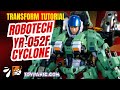 4K Transform Tutorial Robotech The New Generation YR 052F Transformable Cyclone