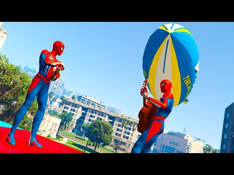 GTA 5 | Spider-Man | Blimp Crashes | Ragdolls VOL: 6