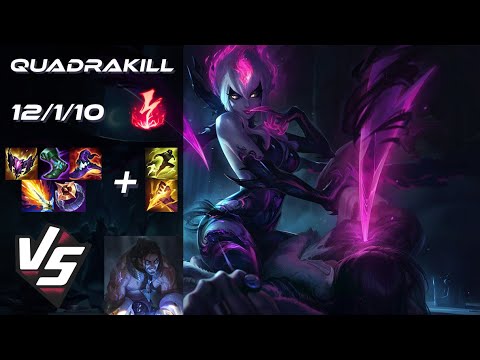 JUNGLE Evelynn vs Sylas [QUADRAKILL] - NA Grandmaster Patch 25.S2.8