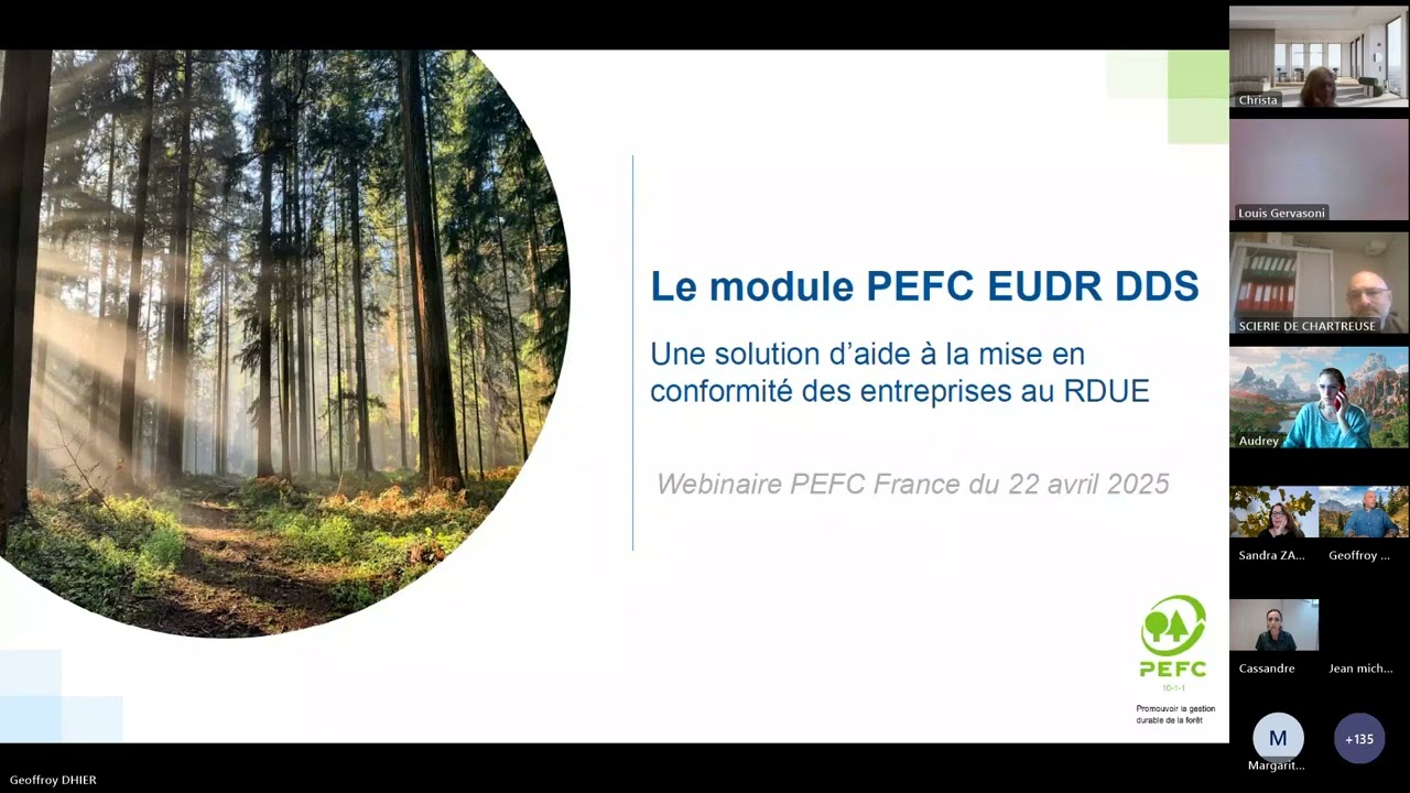 Webinaire PEFC dédié au RDUE