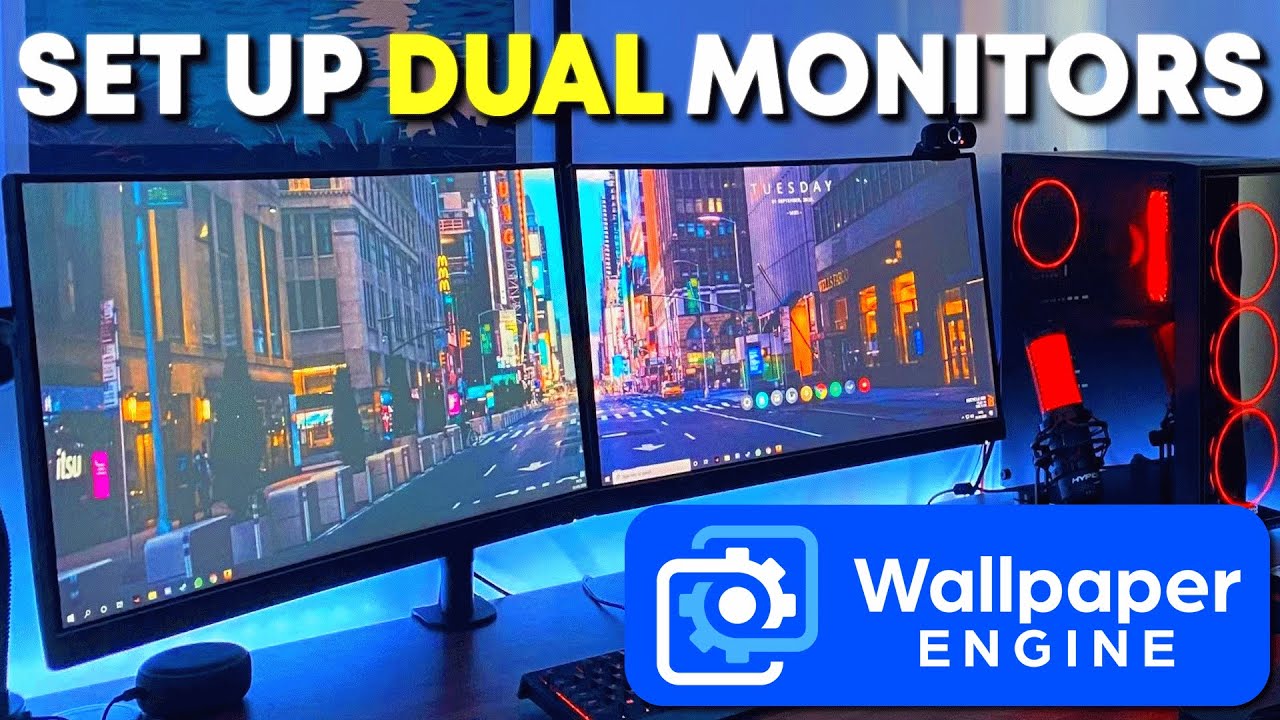 How To Setup Dual Monitor Wallpapers In Wallpaper Engine 2026  Span Across Multiple Monitors