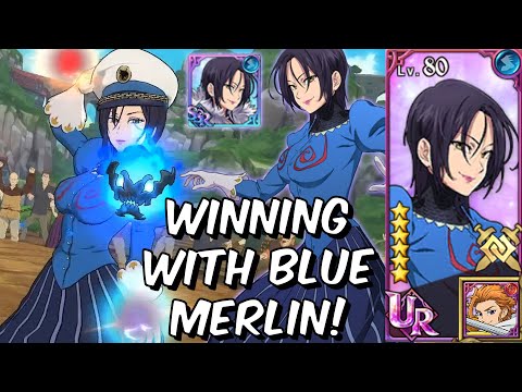 WINNING WITH BLUE MERLIN?! - Champion PVP Gameplay Showcase - Seven Deadly Sins: Grand Cross Global