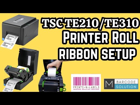 TSC TE-210 LABEL PRINTER ROLL RIBBON AND SETUP