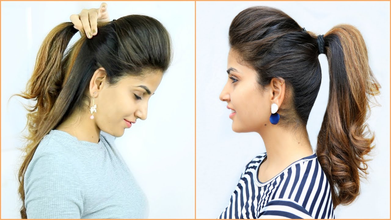 New High Puff Ponytail Hairstyles 4 Easy Ponytails For School