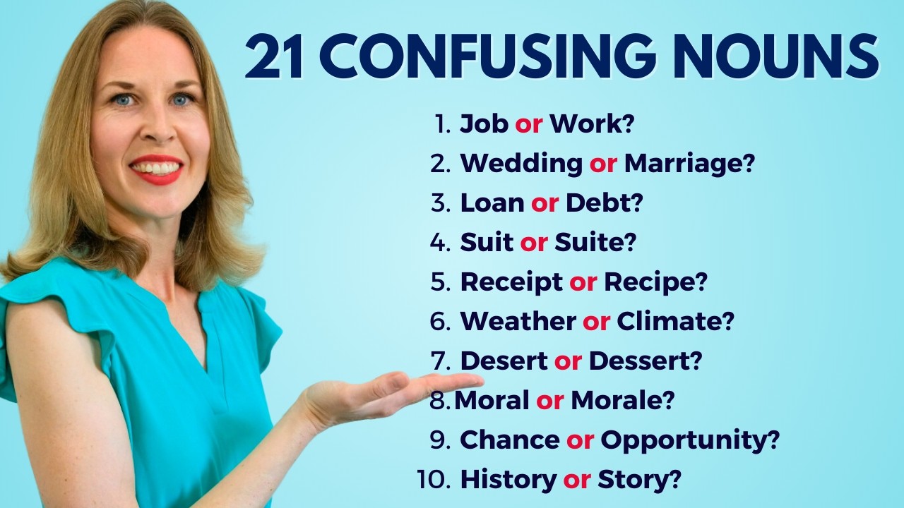 21 Confusing English Nouns  | English Vocabulary