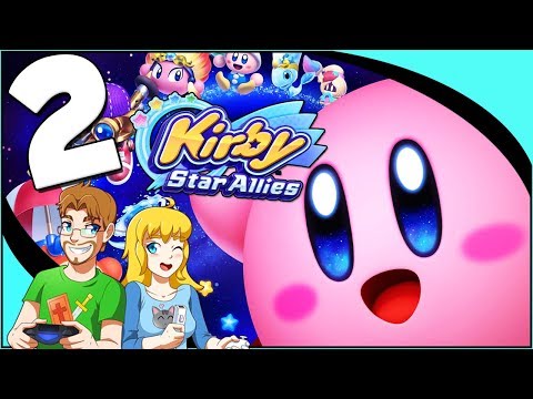 Kirby Star Allies: Walkthrough Part 2 Clash at Castle Dedede! (Nintendo Switch) co-op Gameplay
