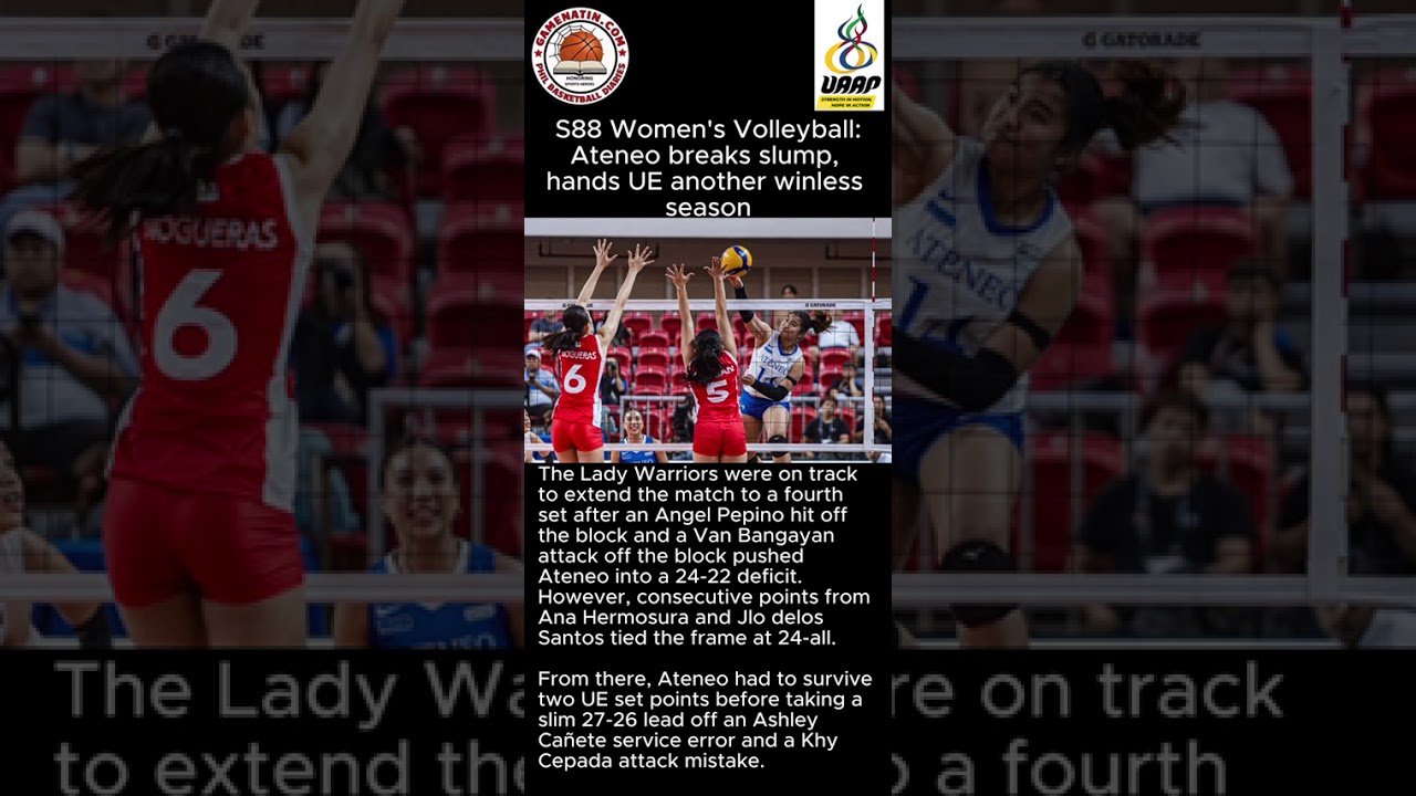 UAAP Women's Volleyball: Ateneo gets first win in second round after beating winless UE