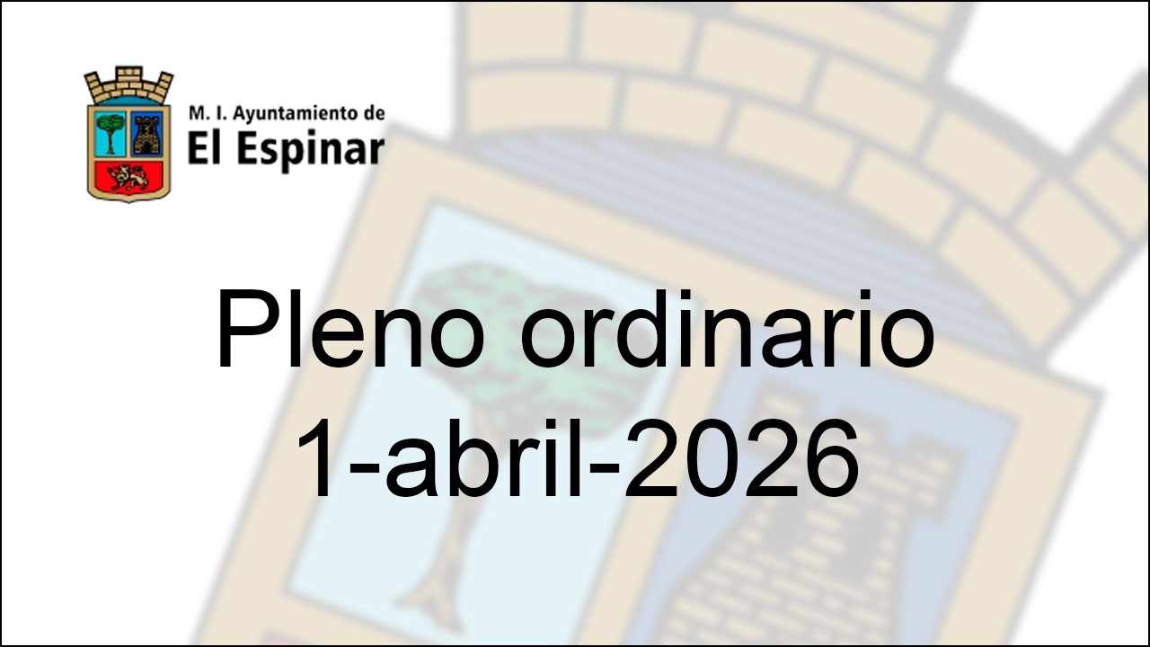 Pleno ordinario del 1 de abril de 2026