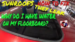 Mazda CX-5 How to fix a leaking sunroof.  Sunroofs. They leak. You can fix it.