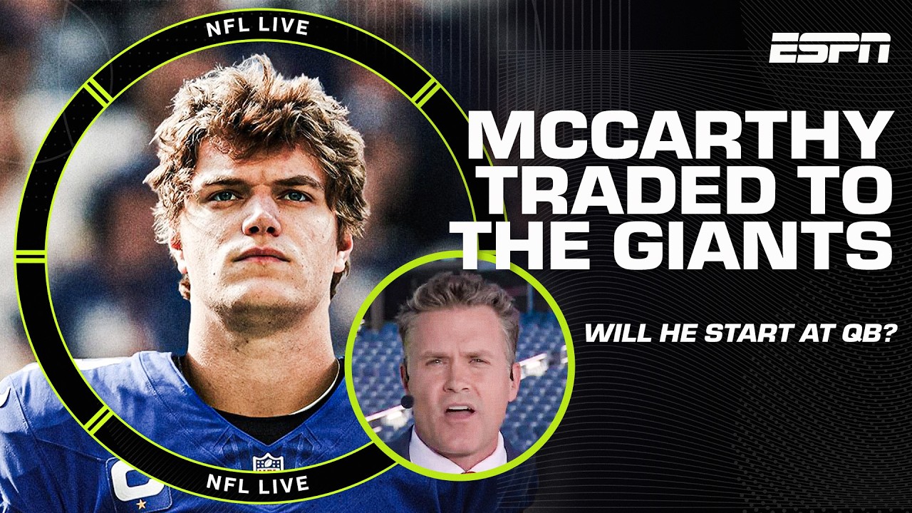 ‘The best thing for his career’ 👀 REACTION to J.J. McCarthy getting traded to the Giants | NFL Live