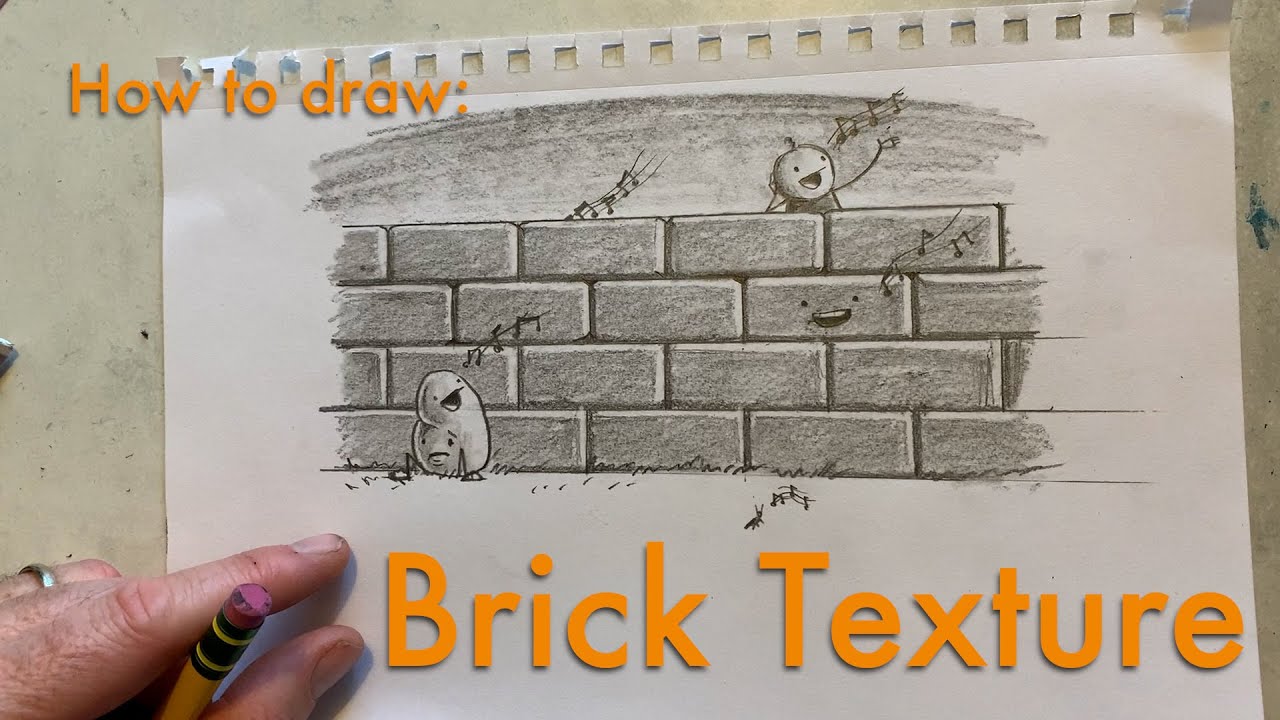 How to Draw 3-D Brick Wall Texture (Easy-ish)
