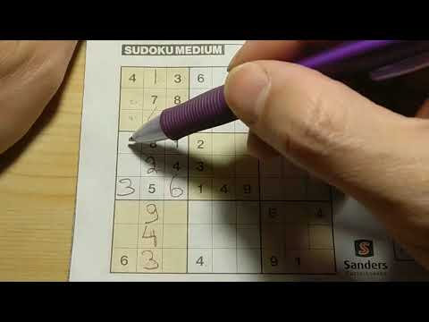 Again, Daily Sudoku practice continues. (#396) Medium Sudoku puzzle. 01-11-2020