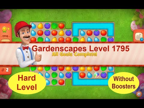 Gardenscapes Level 1795 - [2021]  solution of Level 1795 on Gardenscapes [No Boosters]