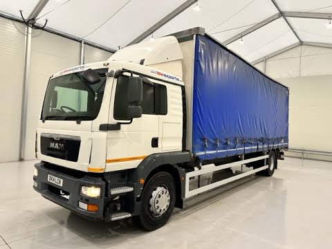 DK14 LCN - MAN TGM 18.250 Sleeper Cab Curtainsider | Law Truck Centre UK