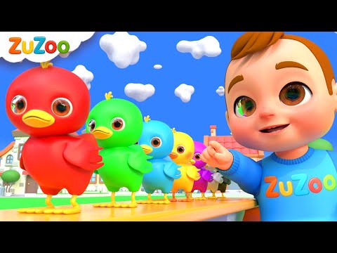 Cinco Patitos (Canción para Aprender los Colores) | Canciones Infantiles | ZuZoo en Español